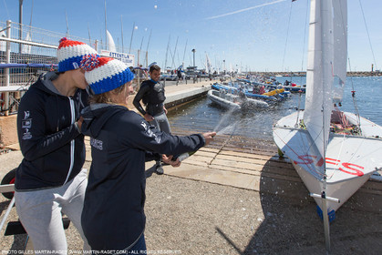 25 04 2016, Hyères (FRA,83), Jeux Olympiques Rio 2016, voile, 470, Sofian Bouvet   Jeremie Mion, SFS Voile