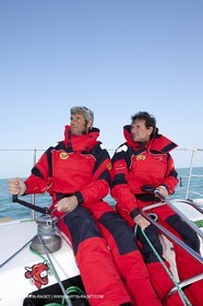 13 03 2010 -  La Grande Motte   Port Camargue (FRA) - Groupe Bel - Kito de Pavant   Sebastien Audigane training for Transat AG2R