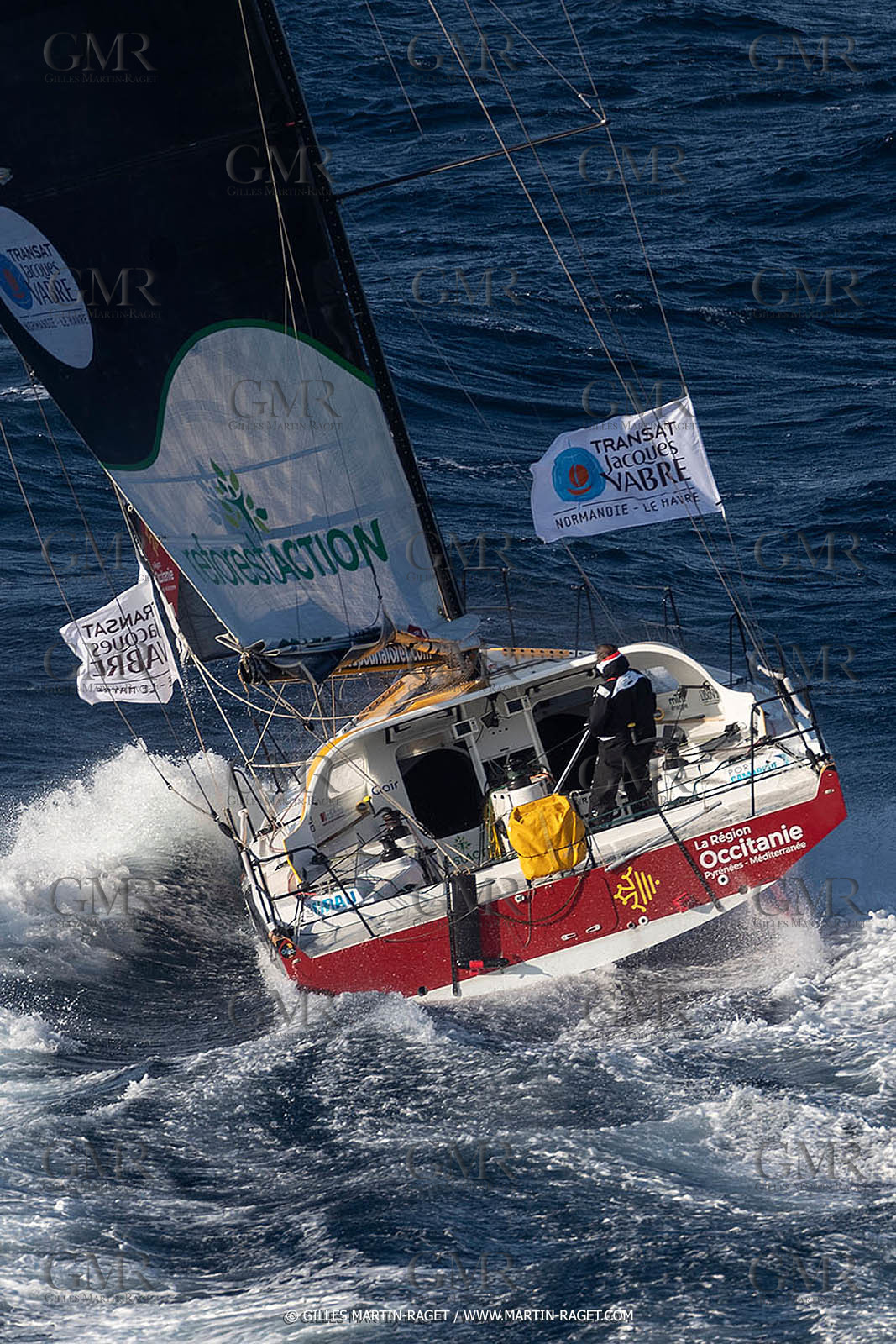 27 08 2021, Marseille (FRA), Transat Jacques Vabre 2021, Class 40, HBF-Reforest'Action (Kito de Pavant, Gwen Gbick)