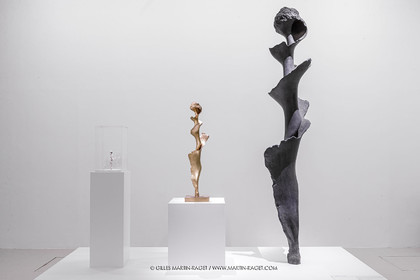 02 05 2023, Paris (FRA), oeuvre de Germaine Richier, Exposition Centre Pompidou 2023, de g. à d. : La Vrille, petite 1956; La Vrille 1956 ; La Spirale 1957
