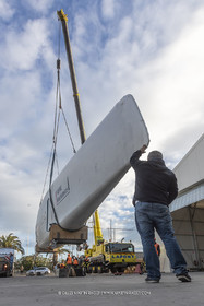 15 02 2022, La Grande Motte (FRA), Gunboat 80  1 hulls delivery