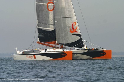Vannes - Multiplast Boatyard - Orange II 1st sea trial