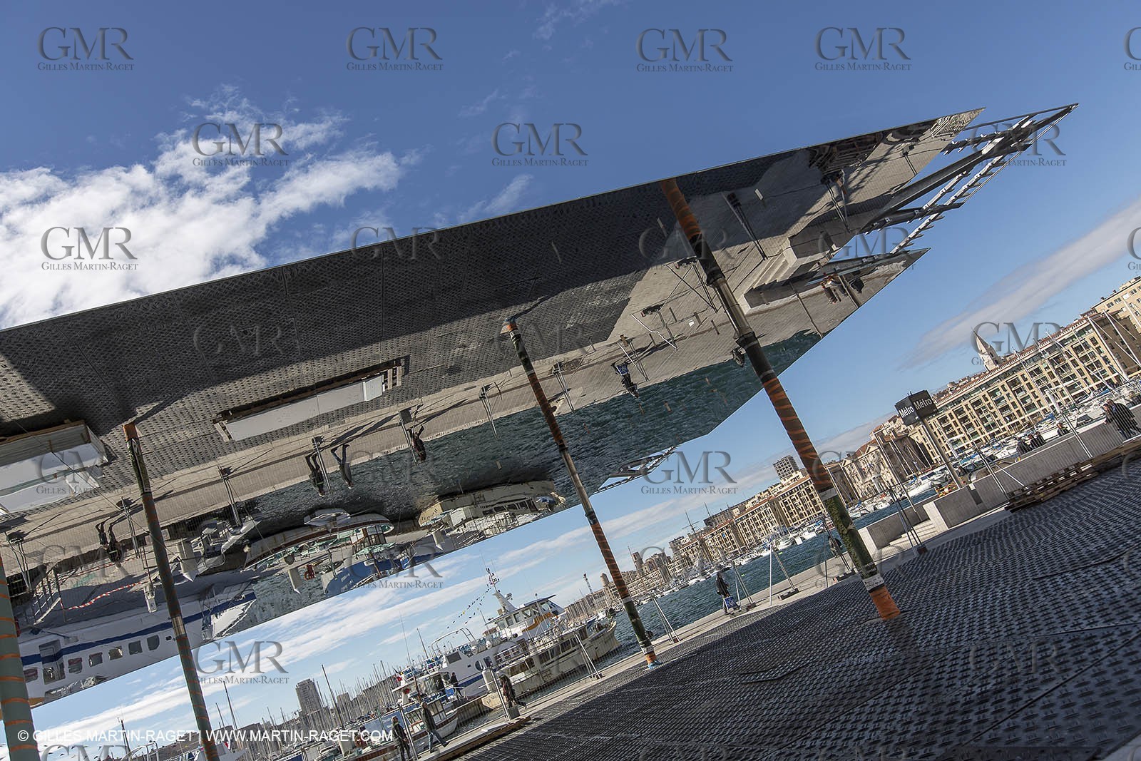 04 02 2013 - Marseille (FRA,13) - Vieux Port (historical port) refit - Works on the shadow maker