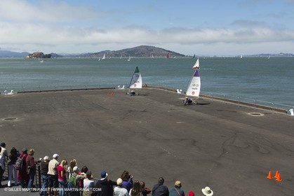 03 08 2013 - San Francisco (USA,CA) - 34th America's Cup - Louis Vuitton Cup - Training Day - America's Cup park - AC Open - Land Sailing demonstration