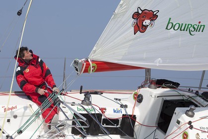 13 03 2010 -  La Grande Motte   Port Camargue (FRA) - Groupe Bel - Kito de Pavant   Sebastien Audigane training for Transat AG2R