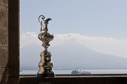 09 04 2012 - Naples (ITA) - 34th America's Cup - America's Cup World Series Naples 2012 - The America's Cup trophy infront Naples bay