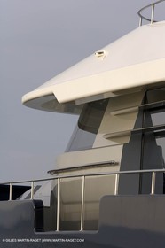 11 06 2007 - Valencia (Spain) - Bradley, super yacht catamaran dessiné par Gilles Vaton et construit par H2X à la Ciotat (France)