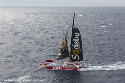12 09 2012 - Marseille (FRA,13) - Trimaran Sodebo - Thomas Coville - Tentative contre le record de la Méditerranée