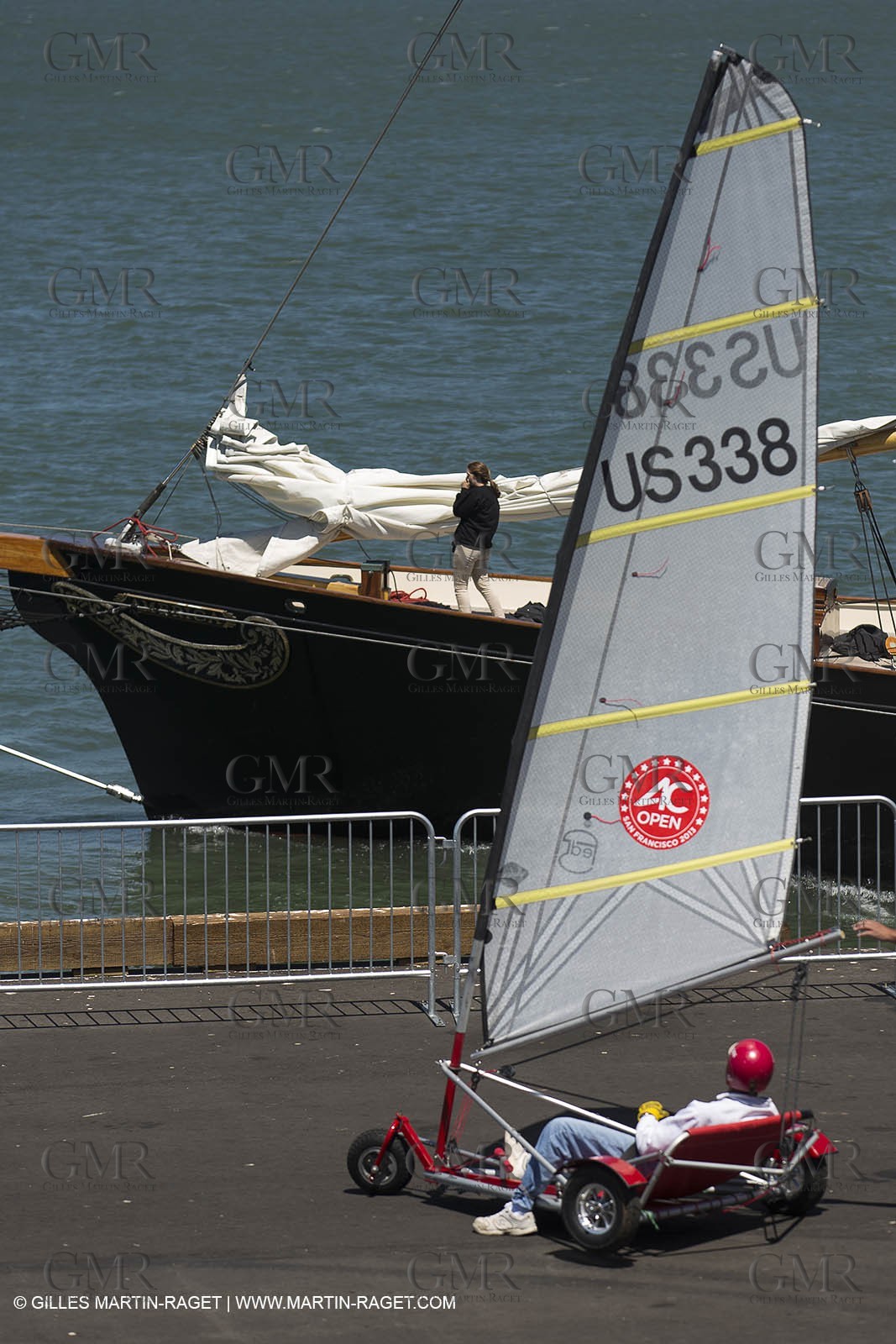 03 08 2013 - San Francisco (USA,CA) - 34th America's Cup - Louis Vuitton Cup - Training Day - America's Cup park - AC Open - Land Sailing demonstration