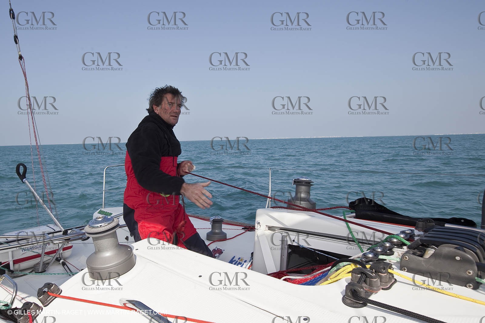 13 03 2010 -  La Grande Motte   Port Camargue (FRA) - Groupe Bel - Kito de Pavant   Sebastien Audigane training for Transat AG2R
