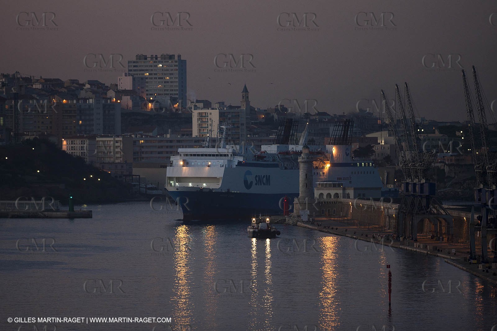 17 02 2012 - Marseille (FRA,13) - Arrival in Marseille harbour onboard ferry Piana (La Meridionale Corp.)