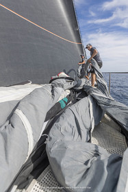 03 10 2022, Saint-Tropez (FRA,83), Voiles de Saint-Tropez 2022,  entraînement des maxis, A bord de Sipirit of Malouen X