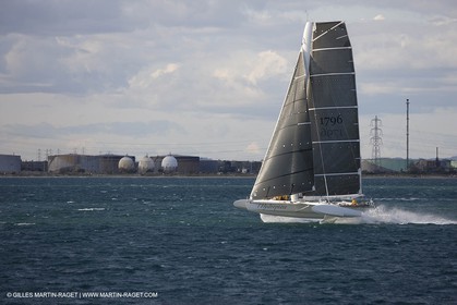 03 10 2008 - Fos   mer (FRA, 13) - L'Hydroptère - Tentative de record de vitesse