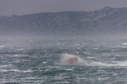 28 10 2012 - Marseille (FRA,13) - MIstral Force 10, La Bonne Mère, rescue boat sailed by the firemen sailors of Marseille