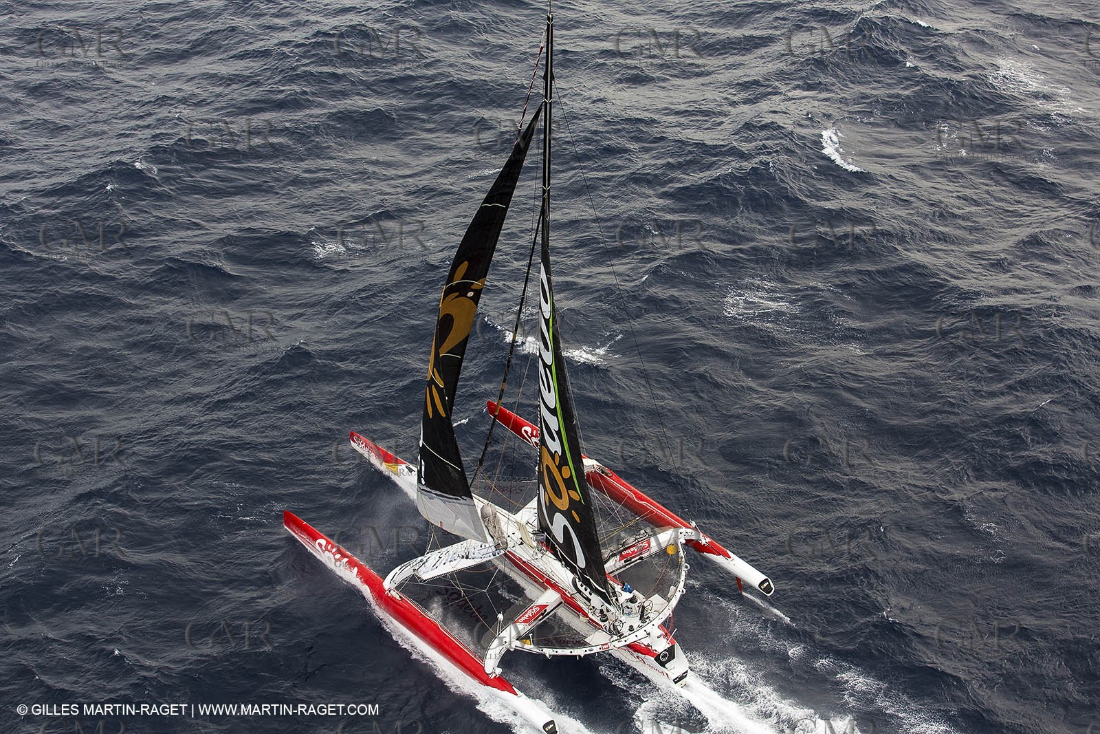 12 09 2012 - Marseille (FRA,13) - Trimaran Sodebo - Thomas Coville - Trans Mediterranée record attempt.
