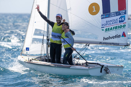 15 07 2023, Marseille (FRA), Paris 2024 Olympic Games Sailing Test Event, Day 6, 470 Medal Race