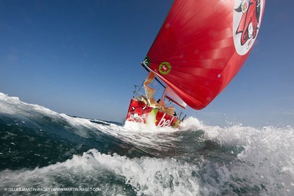 13 03 2010 -  La Grande Motte   Port Camargue (FRA) - Groupe Bel - Kito de Pavant   Sebastien Audigane training for Transat AG2R