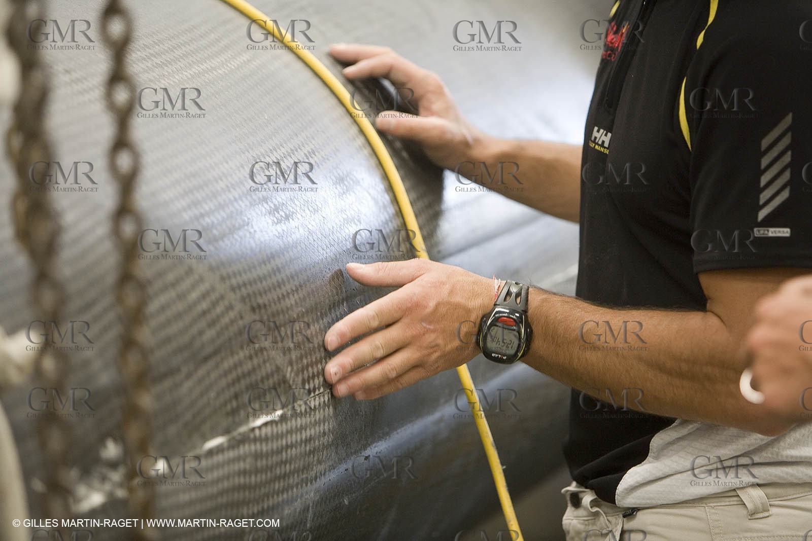 Sydney, Australia, Thomas Coville trimaran Sodebo building at Boat Speed