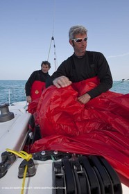 13 03 2010 - La Grande Motte   Port Camargue (FRA) - Groupe Bel - Entraînement Kito de Pavant   Sébastien Audigane en vue de la Transat AG2R 2010