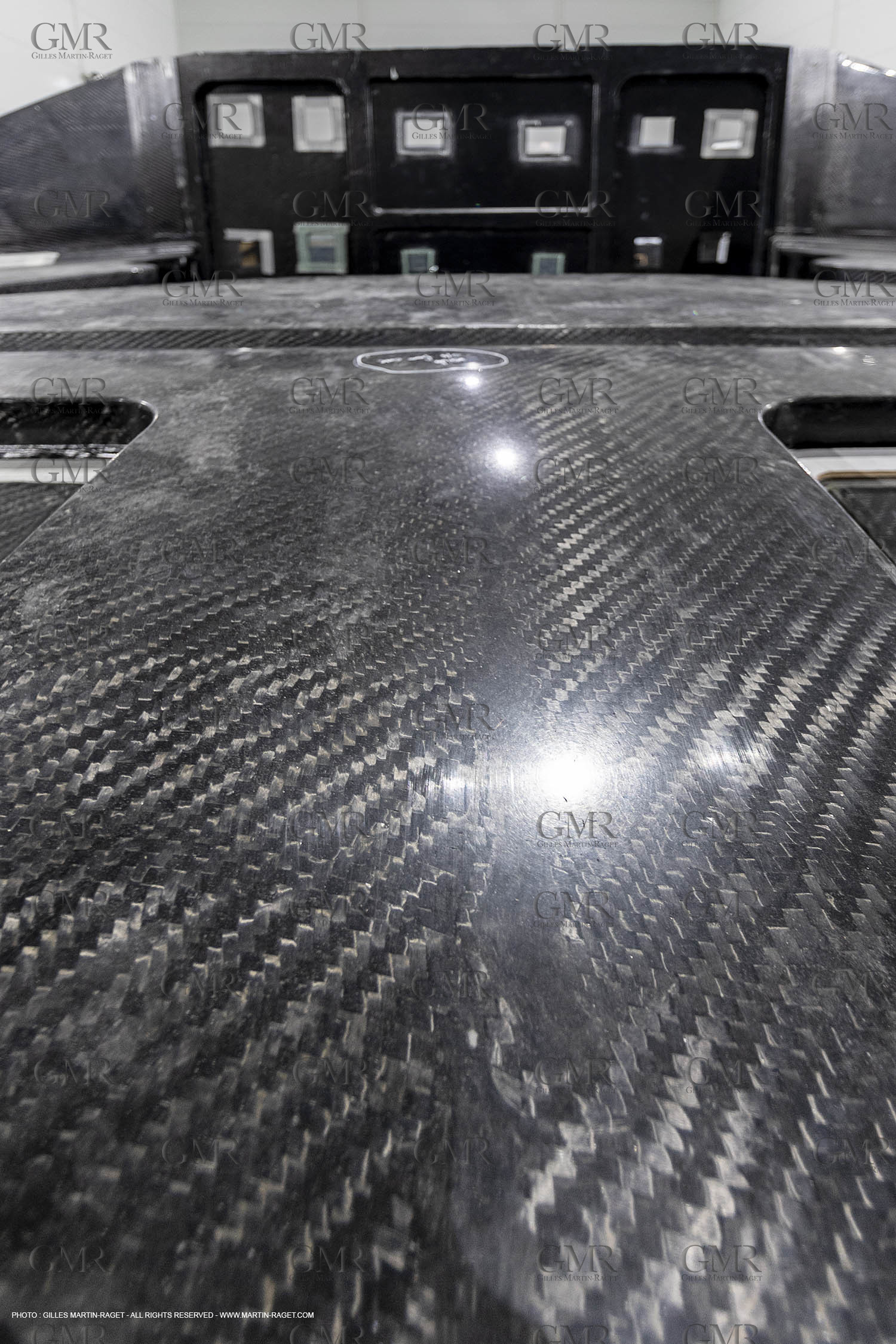 29 10 2018, La Grande Motte (FRA,30), Chantier Gunboat, construction du Gunboat 68, rouf démoulé.