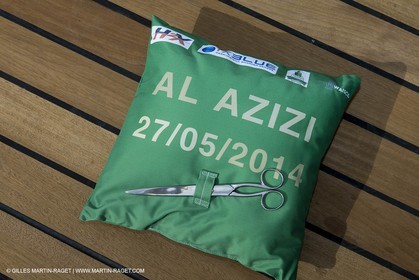 Al Azizi oficial launchat the Mucem museum - H2X boatyard - Oceanographic research ship - Marseille (FRA,13) - 27 05 2014