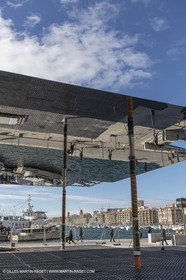 04 02 2013 - Marseille (FRA,13) - Vieux Port (historical port) refit - Works on the shadow maker