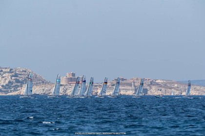 16 07 2023, Marseille, (FRA), Paris 2024 Olympic Games 2024 Sailing Test Event, Day 8, Medal race Nacra 17