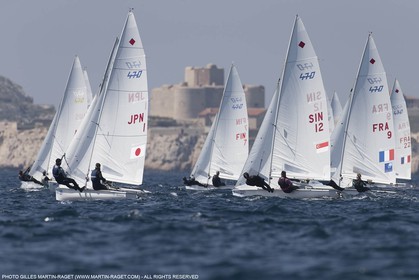 12 04 2015, Marseille (FRA), Yachting Club de la Pointe Rouge - Coupe Internationale de Printemps des 470, Final Day