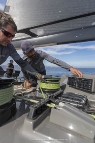 03 10 2022, Saint-Tropez (FRA,83), Voiles de Saint-Tropez 2022,  entraînement des maxis, A bord de Sipirit of Malouen X
