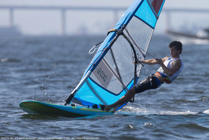 14 08 2016, Rio de Janeiro (BRA), 2016 Olympic Games, Sailing, RSX Men Medal race, Pierre Le Coq (FRA), bronze medalist