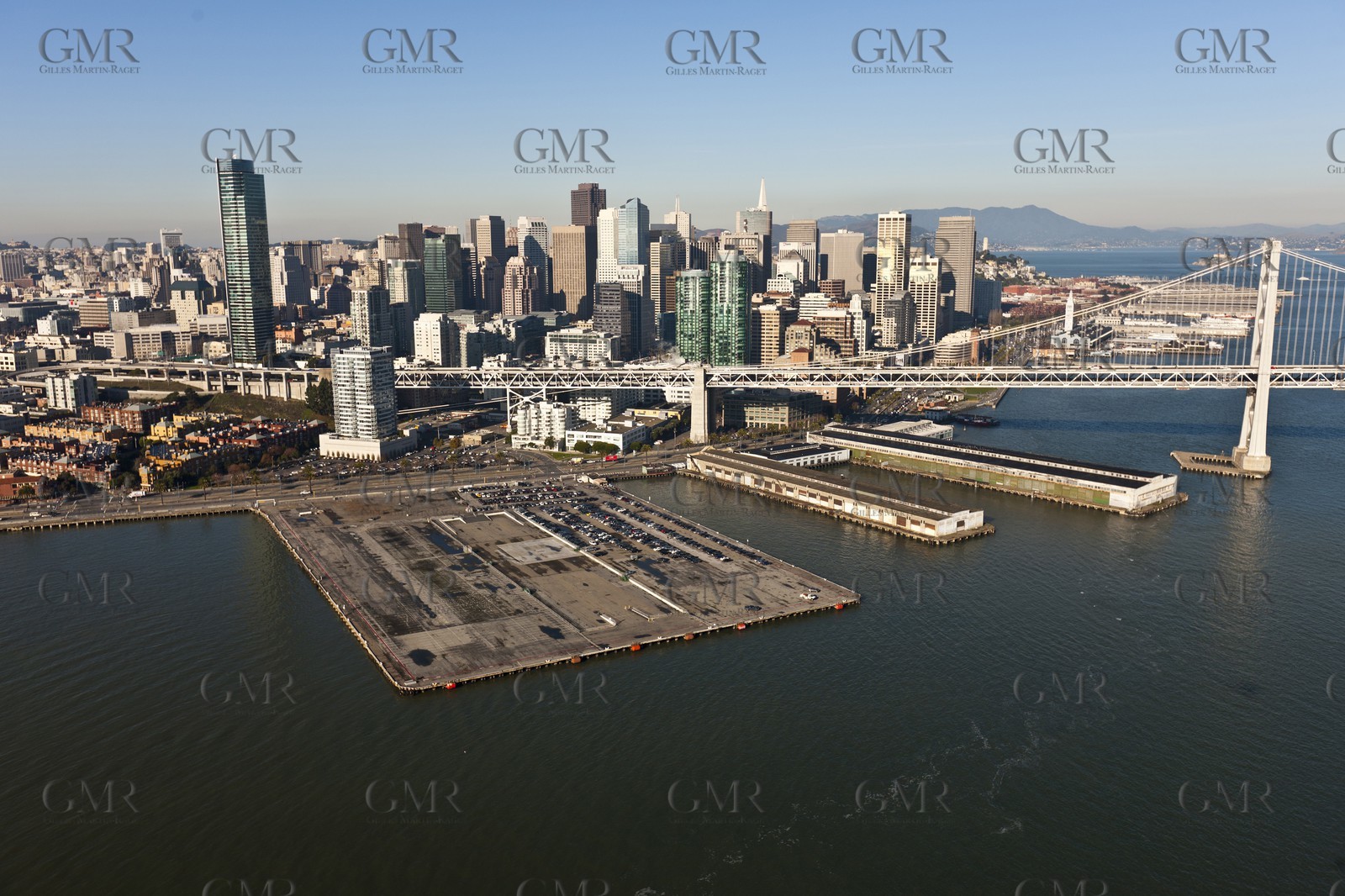 05 01 2011 - San Francisco (USA, CA) - 34th America's Cup - San Francisco waterfront  - Piers 26 (closest to bridge), Piers28, Piers 30-32