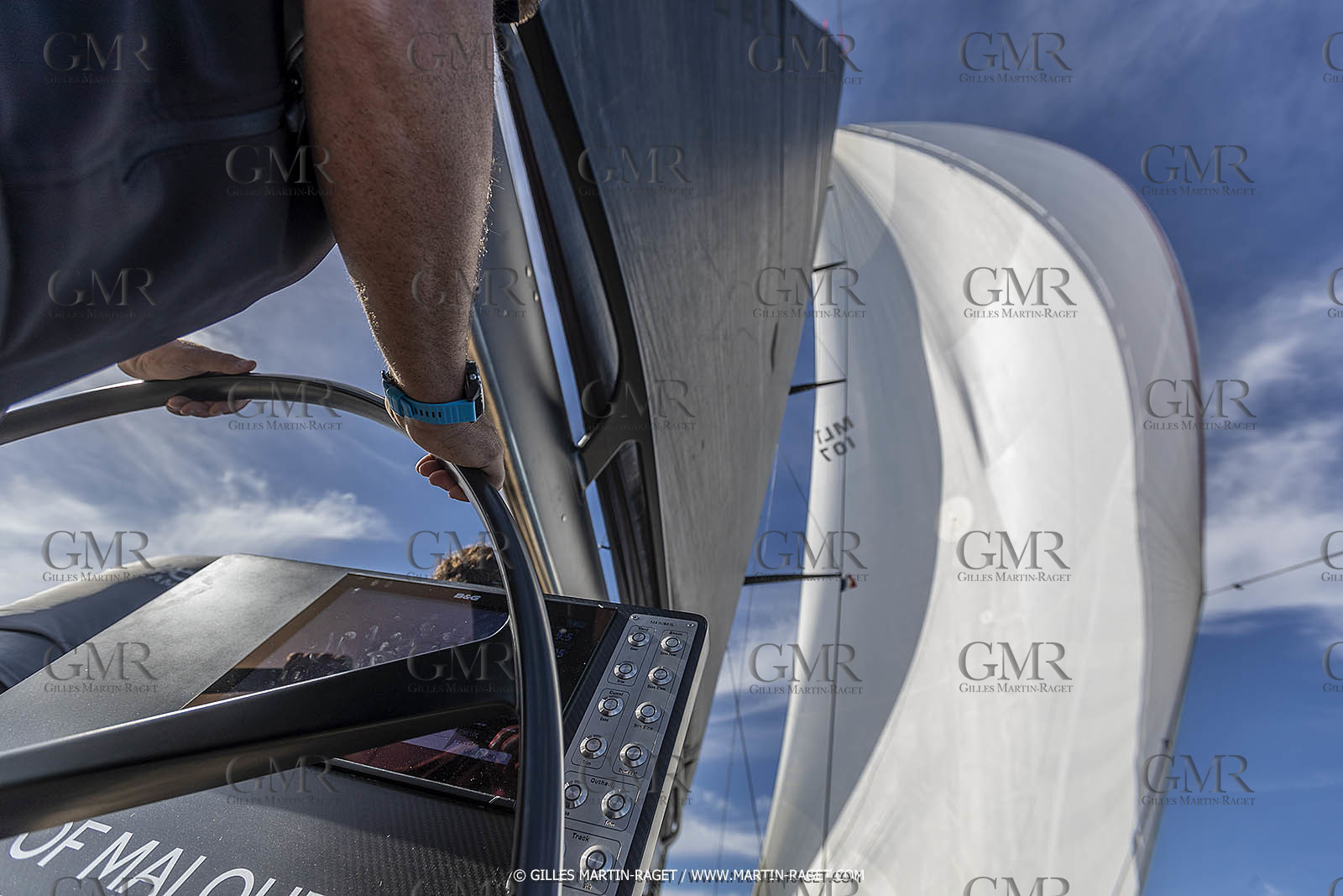 03 10 2022, Saint-Tropez (FRA,83), Voiles de Saint-Tropez 2022,  entraînement des maxis, A bord de Sipirit of Malouen X