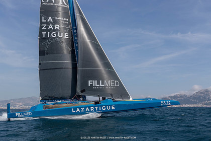 18 05 2022, Marseille (FRA), APremière navigation du trimaran Ultim SVR LAZARTIGUE à Marseille