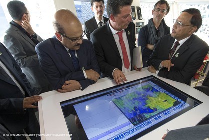 Al Azizi oficial launchat the Mucem museum - H2X boatyard - Oceanographic research ship - Marseille (FRA,13) - 27 05 2014