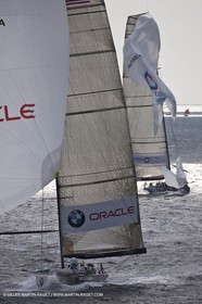 05 08 2010 - Cowes (UK, IOW) - The 1851 Cup -  BMW ORACLE Racing -  - Round The Island Race - Back in the Solent.