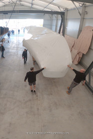 15 02 2022, La Grande Motte (FRA), Gunboat 80  1 hulls delivery