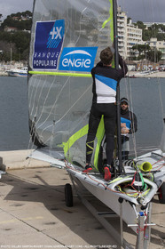 04 03 2016, Marseille (FRA,13), Olympic Sailing, 49er, french representatives Julien D'Ortoli Noë Delpech training