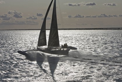 03 10 2008 - Fos   mer (FRA, 13) - L'Hydroptère - Tentative de record de vitesse