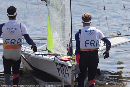 16 08 2016, Rio de Janeiro (BRA), 2016 Olympic Games, Sailing, 49er, Julien d'Ortoli, Noe Delpech