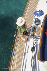 Voile, croisière, personnages, enfants