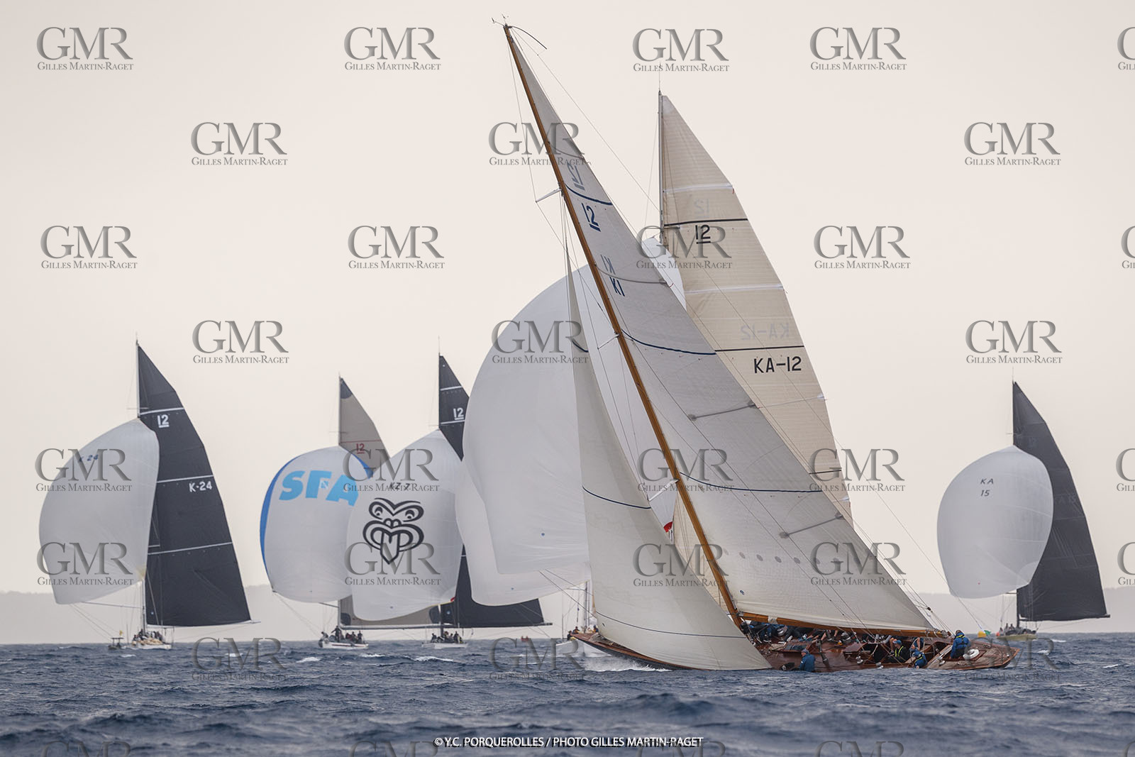 19 06 2024, Porquerolles Island (FRA), Championnat du monde des 12 m JI 2024, Race Day 1