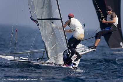 23 04 2007 - 2007 Semaine Olympique Française - Hyères (South of France) - Day 2  - Team France - 49er - LAGRAVIERE Morgan CHRISTIDIS Stephane