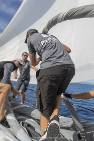 03 10 2022, Saint-Tropez (FRA,83), Voiles de Saint-Tropez 2022,  entraînement des maxis, A bord de Sipirit of Malouen X