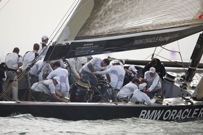 02 08 2010 - Cowes (UK, IOW) 1851 Cup -  BMW ORACLE Racing - Training Day.