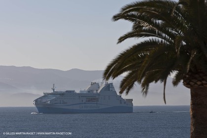 16 02 2012 - Ajaccio (FRA, Corse) -  La Méridionale shipping company- Piana at Ajaccio