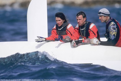 MArseille (FRA,13, Trophee Clairefontaine, Chavirage de Florence Arthaud