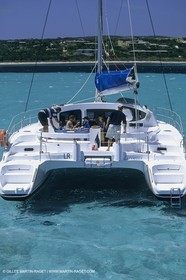 Sailing, cruising, multihull at the mooring