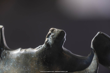 19 02 2020, Marseille, (FRA,13), Oeuvre de Germaine Richier, Homme de la nuit n°1 1954, Bronze patiné foncé, Numéroté EA, Fondeur L. Thinot, Paris, 27,5 x 20,4 x 9 cm, Collection particulière