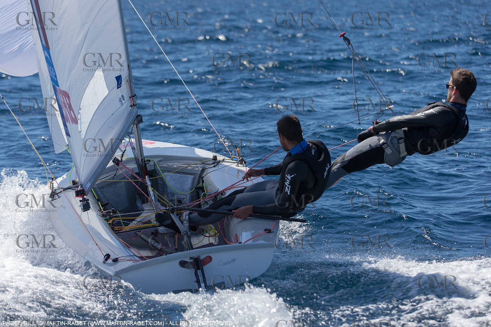 25 04 2016, Hyères (FRA,83), Jeux Olympiques Rio 2016, voile, 470, Sofian Bouvet   Jeremie Mion, SFS Voile