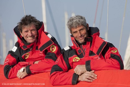 13 03 2010 -  La Grande Motte   Port Camargue (FRA) - Groupe Bel - Kito de Pavant   Sebastien Audigane training for Transat AG2R